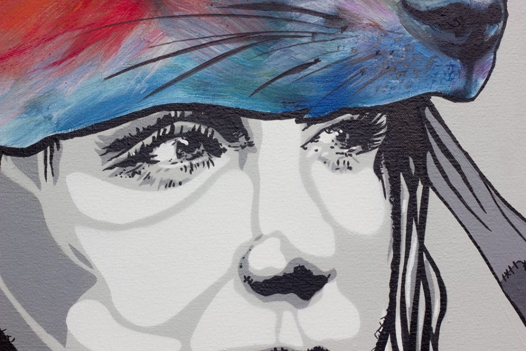 for hat painting detail