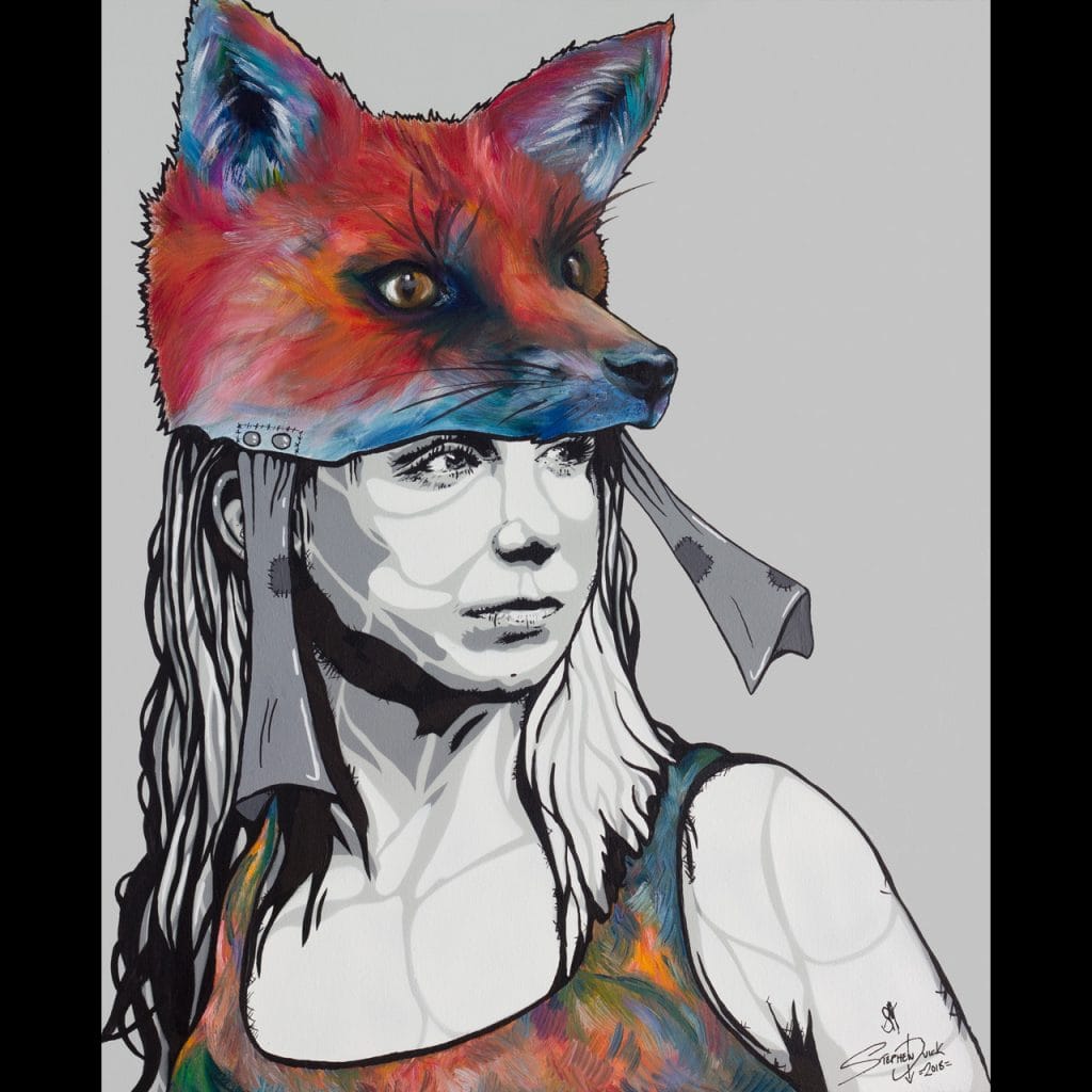 fox hat painting