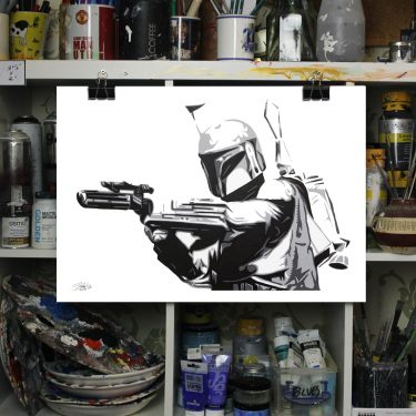 boba fett pop art print