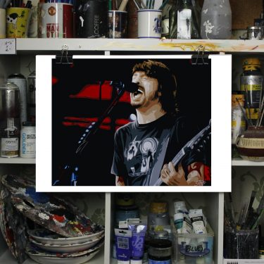 foo fighters art print