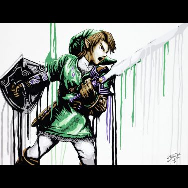 link - the legend of zelda pop art painting
