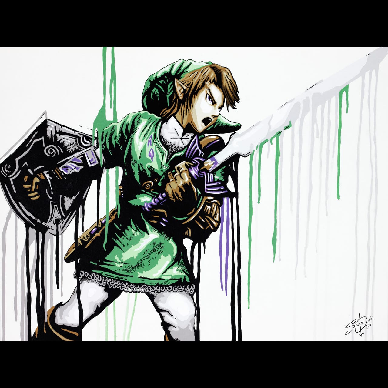 link - the legend of zelda pop art painting