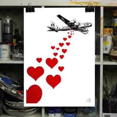 love war 3 satire art print