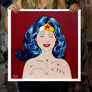 make me wonderful satire art print