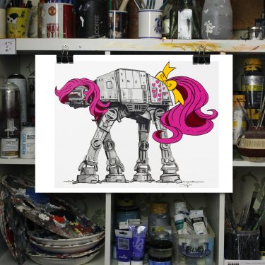 atat my little pony mash up print