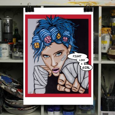 fight like a girl print