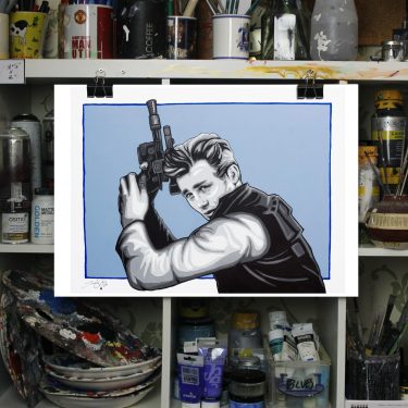 james dean han solo mash up print art