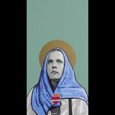 Pop art painting of Rik Mayall as Richie from Bottom