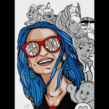 you're not alone nostalgic painting