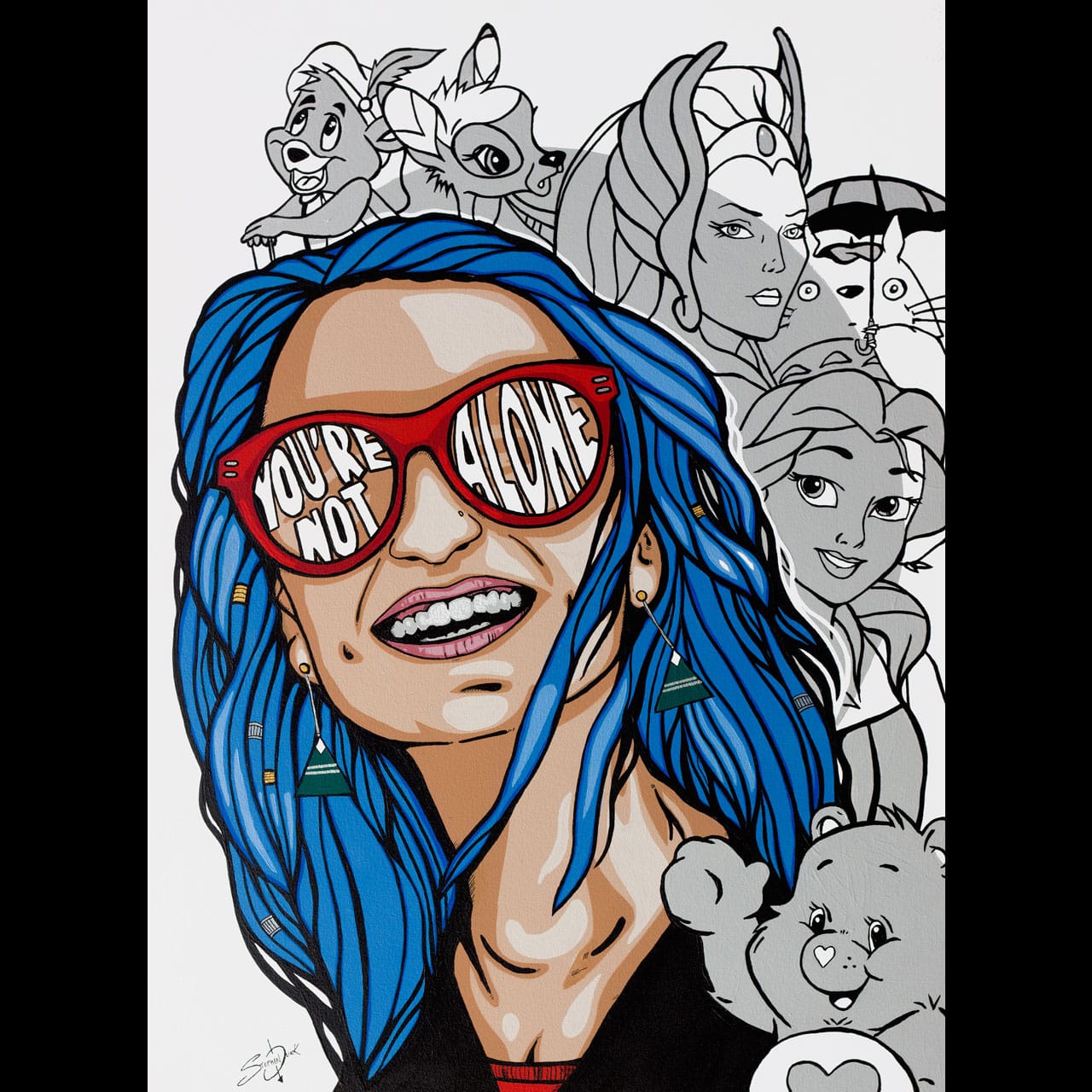 you're not alone nostalgic painting