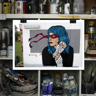 art is the weapon mural print