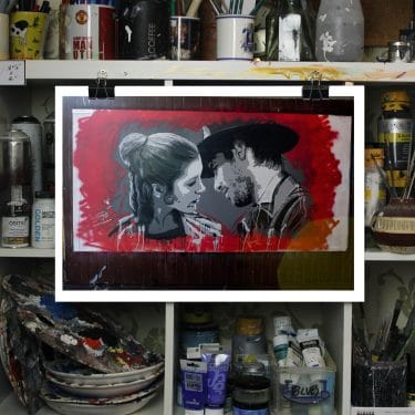 indy loves leia mural print