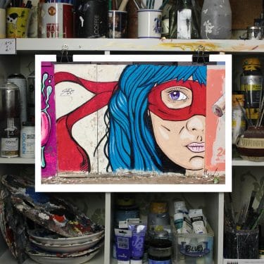 wildflower mural print