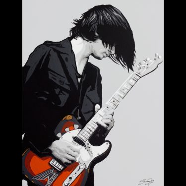 jonny greenwood pop art painting, radiohead
