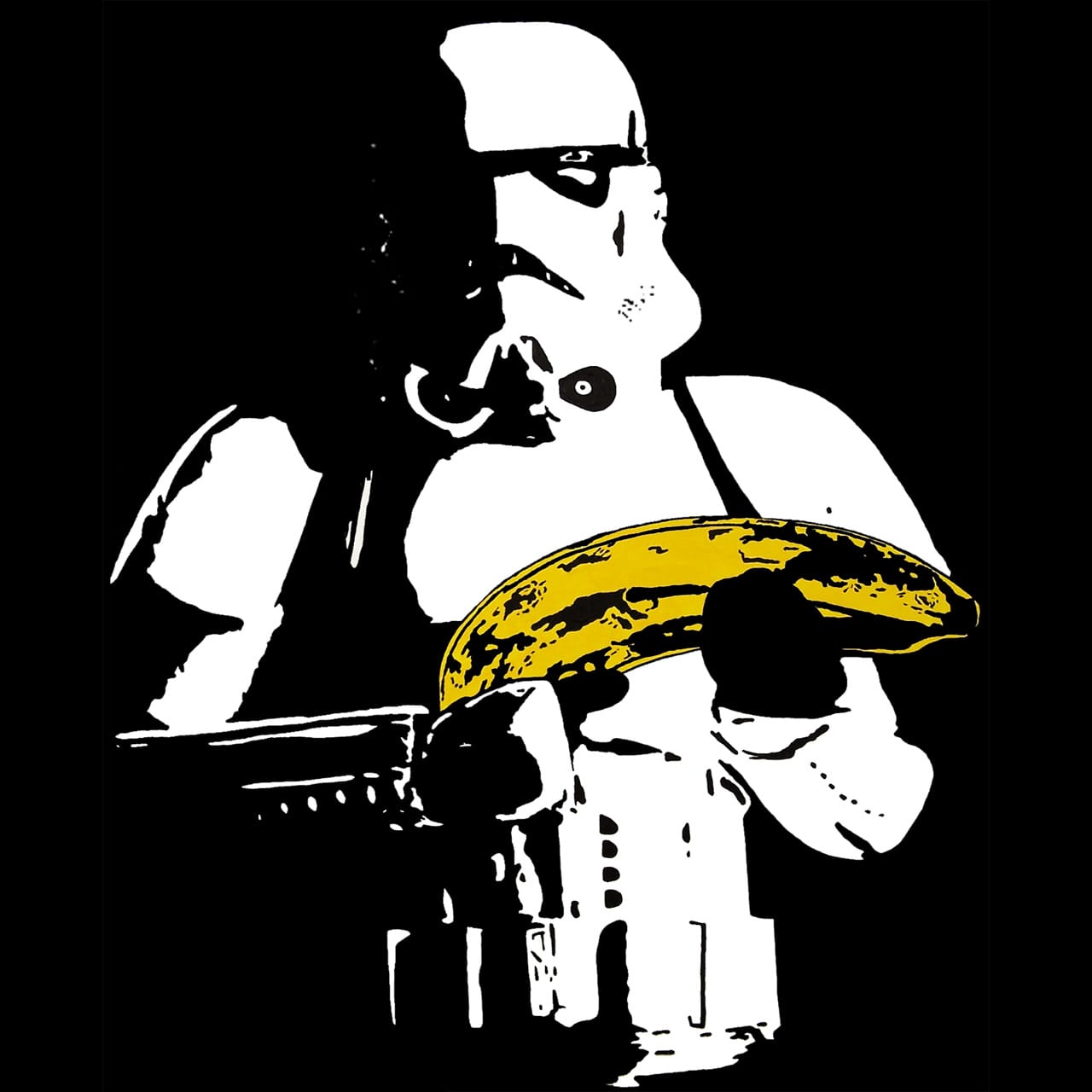 storm trooper banana painting feature