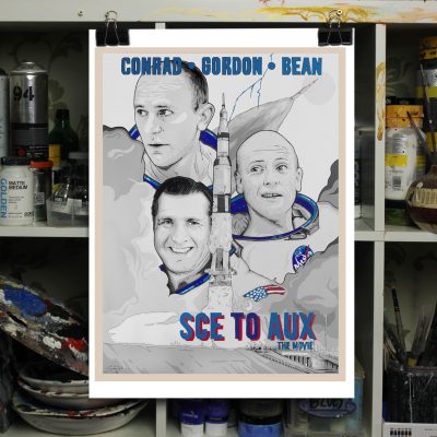 sce to aux movie poster painting Apollo 12