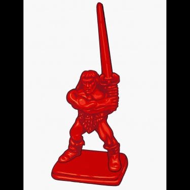 HeroQuest Barbarian artwork in vibrant pop art style. A nostalgic tribute to the legendary fantasy board game hero