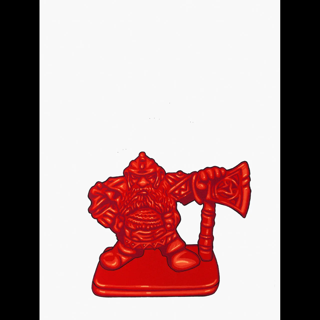 pop art painting of the dwarf from heroquest