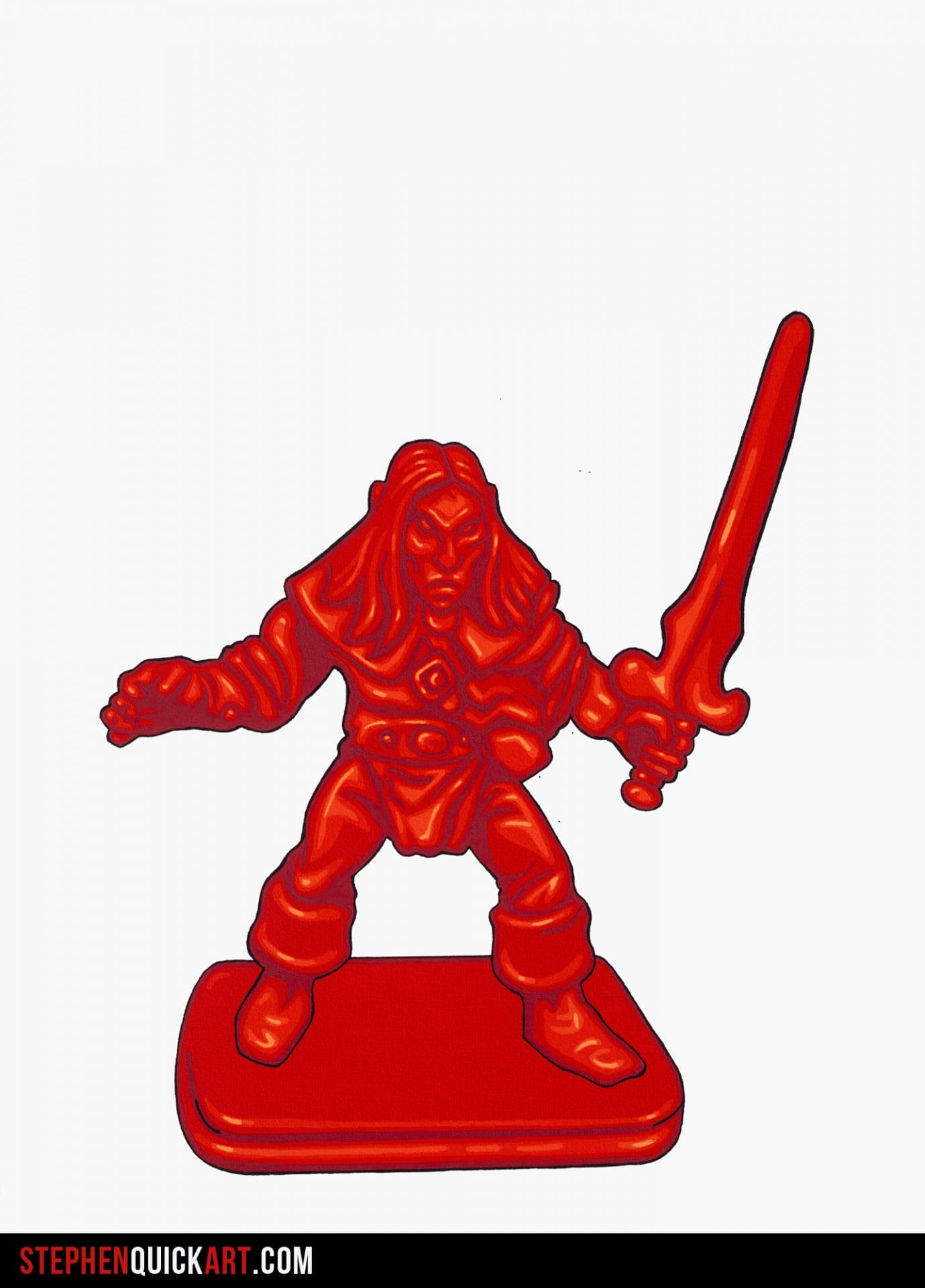 elf from heroquest painting of the figure
