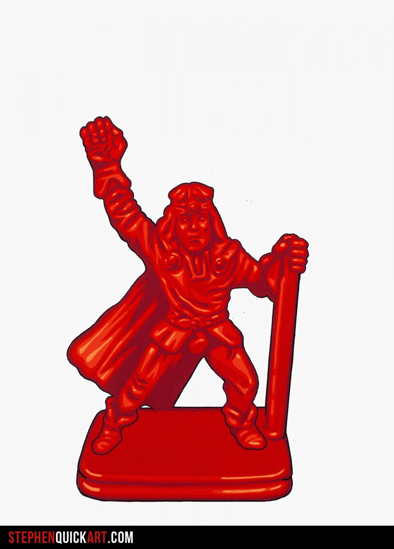 pop art painting of heroquest wizard