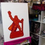pop art painting of heroquest wizard