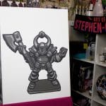heroquest chaos warrior pop art painting