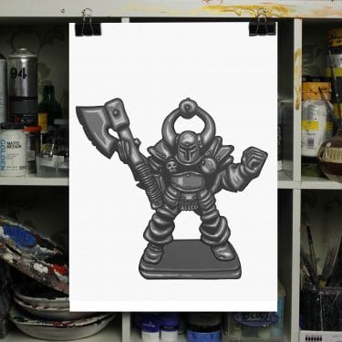 heroquest warrior chaos print