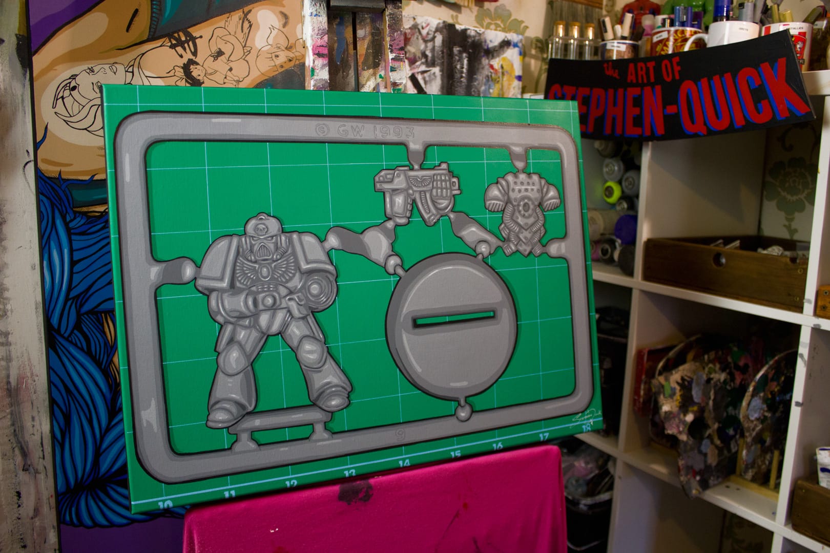 HOME 32 marine wargaming 2nd edition painting pop art