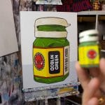goblin green pot pop art painting