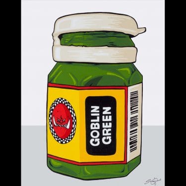 goblin green pot pop art painting