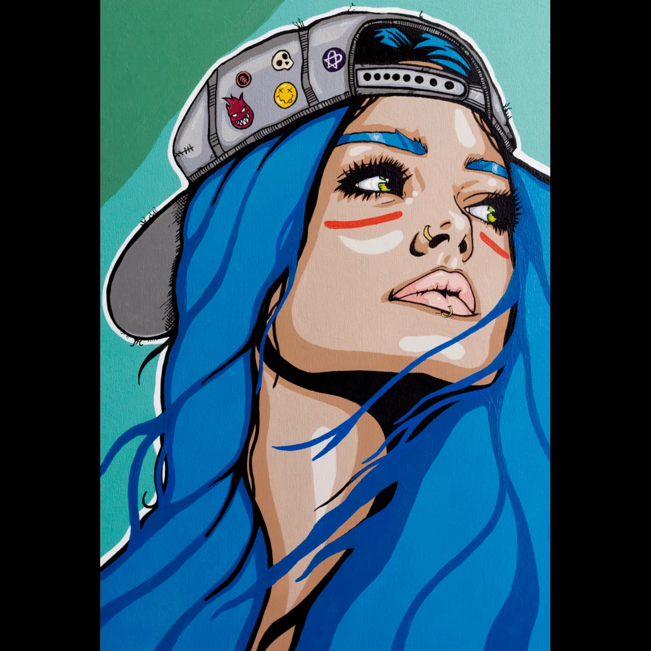 Miss Skate Pop Art Painting